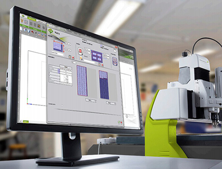 Programvaren Gravostyle i bruk på en pc-skjerm