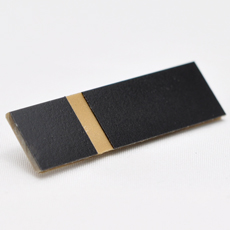 Gravoglas 2-plex 901 sort matt-gull 1,6mm