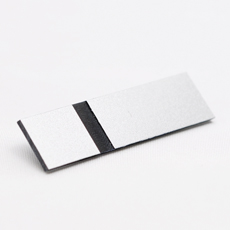 Sølv og sort 2-lags blank graveringsplate