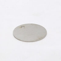 Rundell i syrefast stål med hull