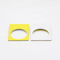 Telemecanique bryterskilt i sort/hvit/gul