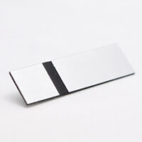 520200034 Børstet sølv-sort graveringsplate