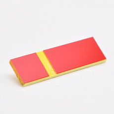Rød-gul graveringsplate