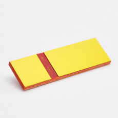 Gul-rød graveringsplate