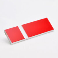 520302700 Rød-hvit graveringsplate