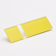 Klar matt-gul graveringsplate