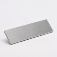 Sølvgrå gravotac front plate for taktile skilt