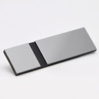 521000215 Gravoglas 2-plex 936 sølv blank-sort 1,6mm