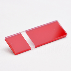 Gravoglas 2-plex 993 klar blank-rød 1,6mm