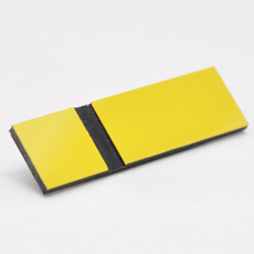 Gravoglas 2-plex 916 gul blank-sort 3,2mm