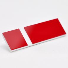 521000500 Gravoglas 2-plex 913 rød blank-hvit 3,2mm