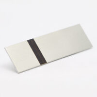 521110160 Sølv og sort plate med metallfinish for gravering