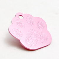 Husdyrmerke, labb stor, rosa aluminium