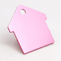 521200279 Husdyrmerke, hus, rosa aluminium