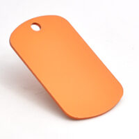 521200321 Husdyrmerke, dog-tag, orange aluminium
