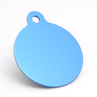 521200498 Husdyrmerke, rund, blå aluminium