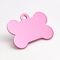 521200933 Husdyrmerke, bein, rosa aluminium