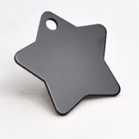 521200937 Husdyrmerke, stjerne, sort aluminium