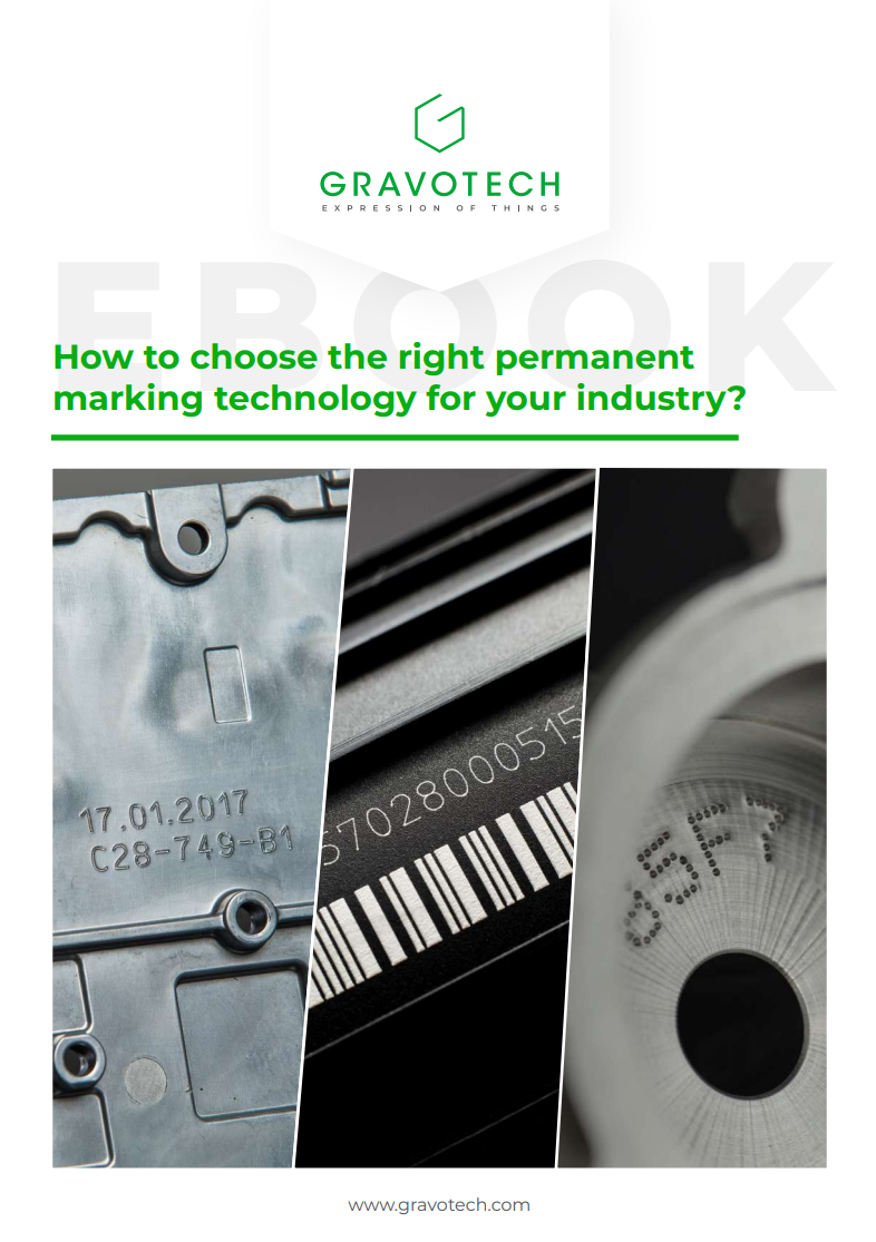 E-bok cover for "How to choose the right permanent marking technology for your industry"