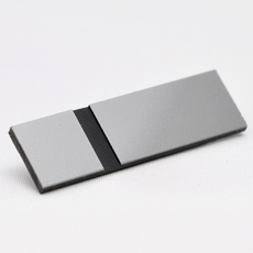 Gravoglas 2-plex 936 sølv blank-sort 1,6mm