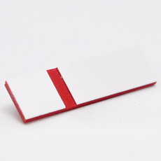 Gravoglas 2-plex 920 hvit blank-rød 3,2mm
