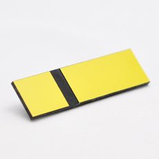 Gravoply laser gul-sort 1,6mm